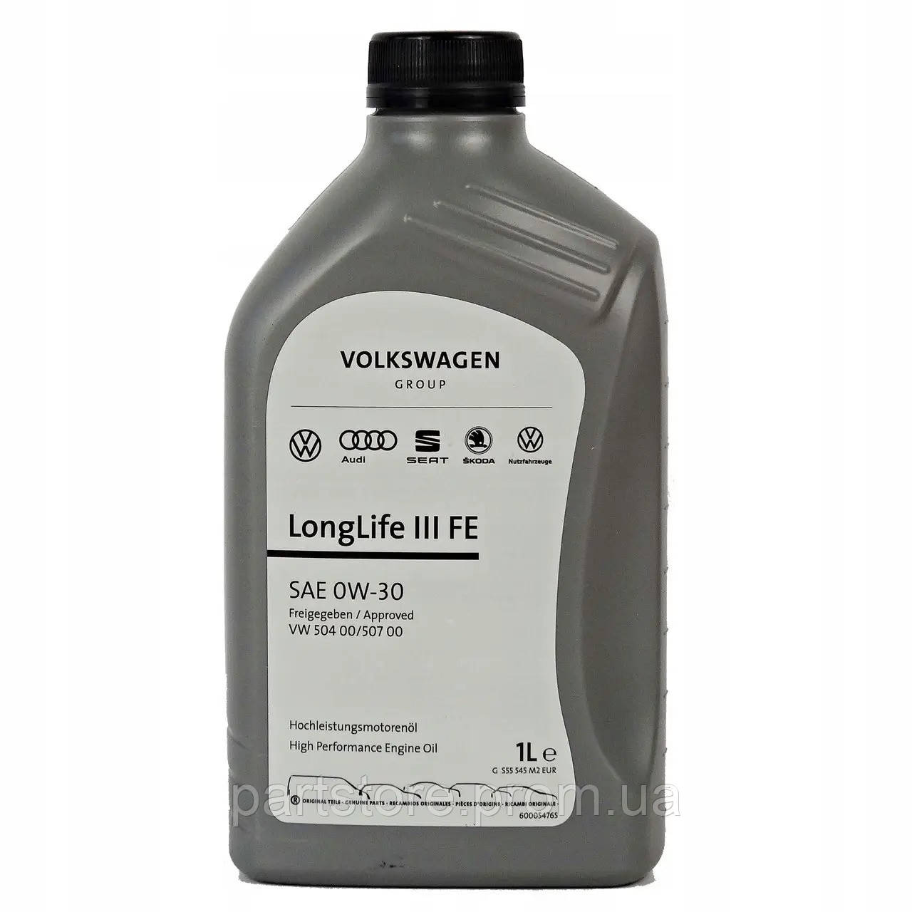 Моторное масло VAG Longlife III FE 0W-30 1 л (GS55545M2) - фото 1 - id-p1675767033