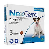 Nexgard (Нексгард) - таблетки для собак от блох и клещей "M" 4-10кг - 3 таблетки