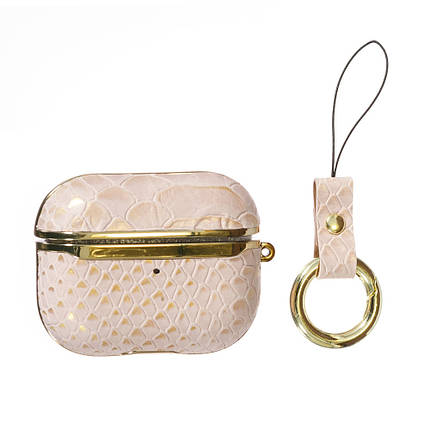 Чехол Onegif Leather Snake AirPods Pro, Pink, фото 1