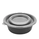 Супник з кришкою (РР) для холодних і гарячих страв 350 мл чорний, фото 2