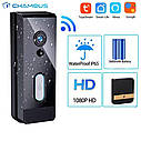Водонепроникний IP65 бездротовий Wi Fi відеодомофон дзвінок CHAMOUS DB09W-1080P-BL-BY. Tuya, фото 2