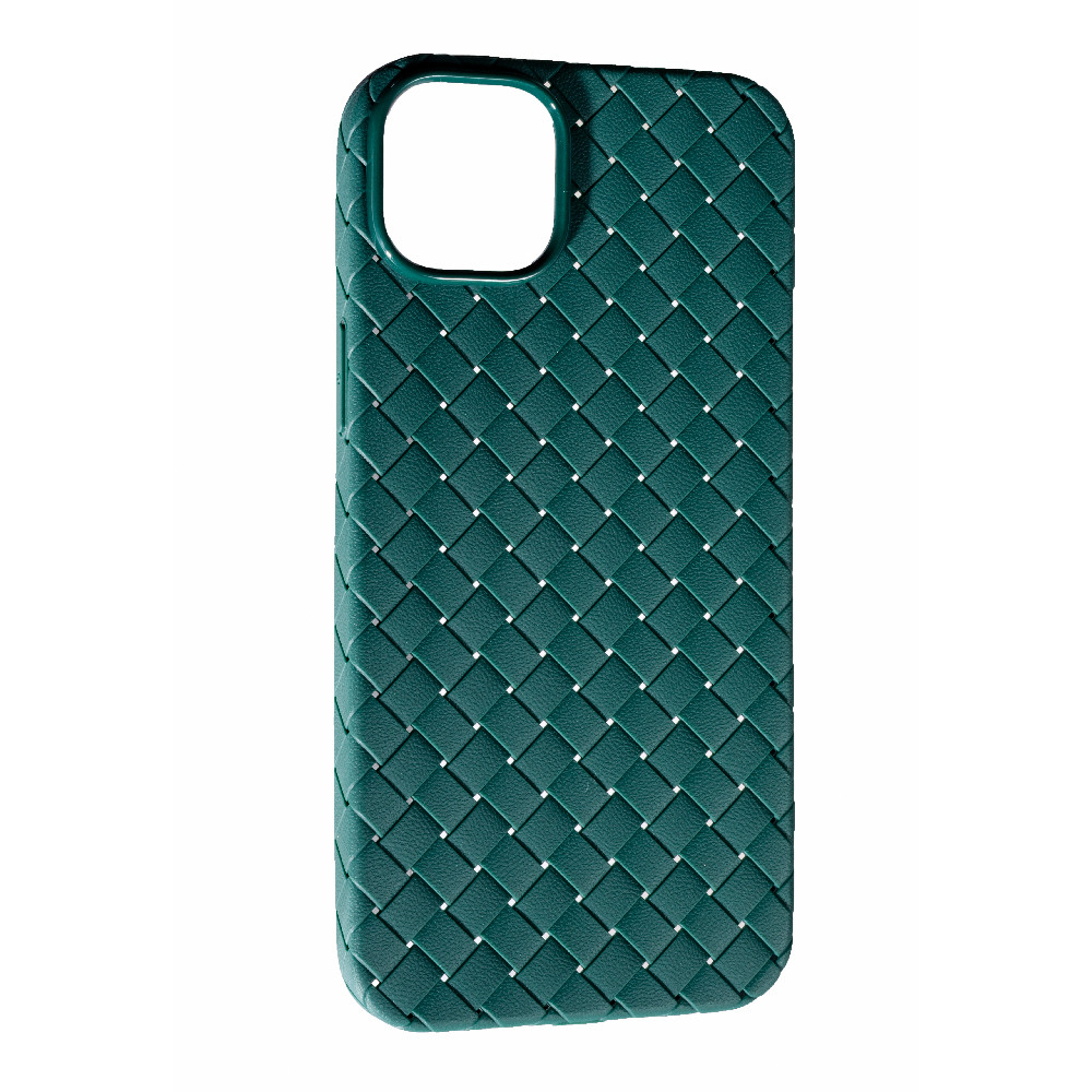 Чохол Шкіра Плетіння для Apple iPhone 14 Plus Green