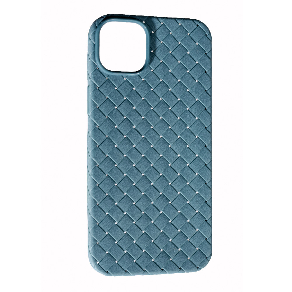 Чохол Шкіра Плетіння для Apple iPhone 14 Plus Grey