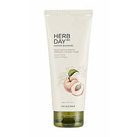 Пенка для умывания с персиком и инжиром The Face Shop Herb Day 365 Peach & Fig Foaming Cleanser 170млл