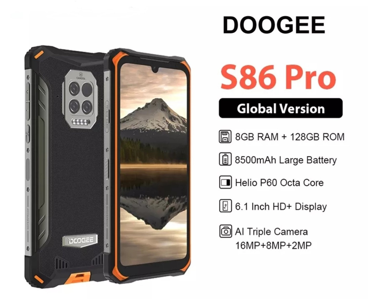 Смартфон DOOGEE S86 Pro Orange 8\128GB 8500 мАч НОВЫЕ НАЛИЧИЕ
