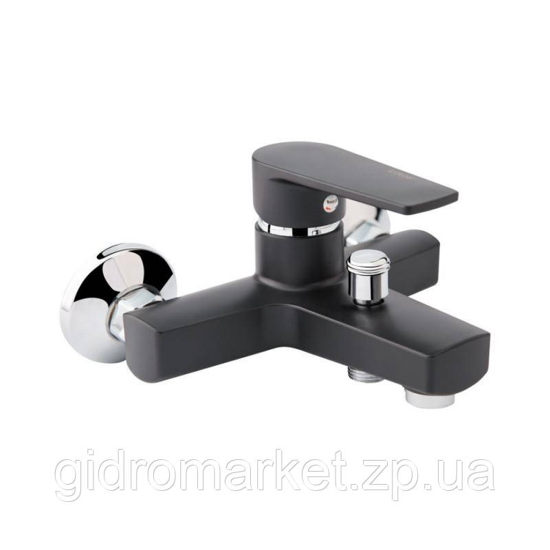 Brinex 35B 006 чорний розчинник на ванну, короткий гусак (k35) (без шланга і лейкементи)