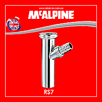 Вертикальный удлинитель сифона для умывальника с подключением к стиральной машине RS7 McAlpine