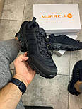 Теплі чоловічі кросівки-черевики Merrell Vibram зимові осінь-зима термо повсякденні чорні. Живе фото, фото 4