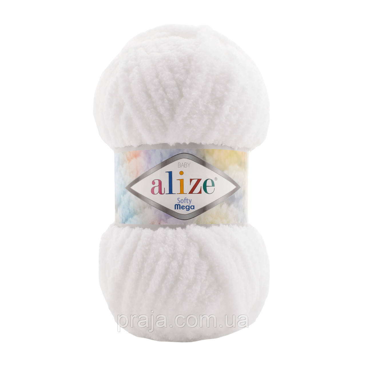 Пряжа Alize Softy Mega(Алізе Софті Мега) - 55 білий