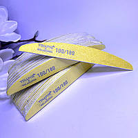 Пилочки для нігтів 100/180 50 шт банан жовті TINAFOX&BELADONNA