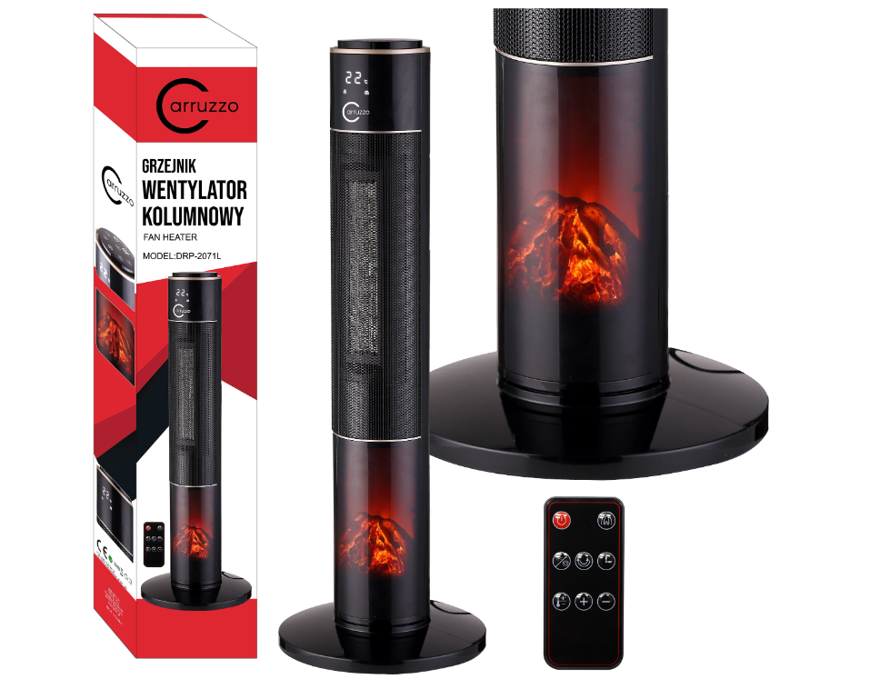 Колонний тепловентилятор Carruzzo DRP-2071C 2000 IN чорний