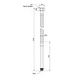 SD Гнучка підводка Шланг вода неірж.опл. М10 80 довгий (пара) SD396W80L, фото 2
