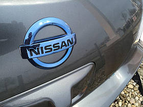 Nissan Leaf 2011-2015 Гулобий синій значок задній ємблема на багажник Нова Оригінал