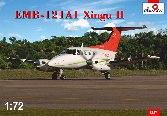 Пластикова модель 1/72 A-model 72371 бразильский пасажирський літак EMB-121A1 Xingu II
