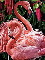 Набір для малювання картин за номерами (розмальовка) Рожеві фламінго