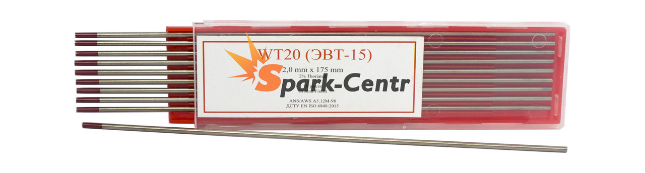 Вольфрамовий електрод Ø2,0 мм червоний WT-20 (оксид торію)
