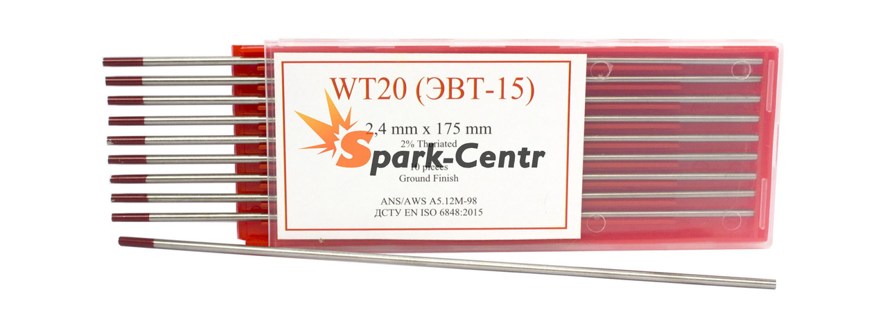 Вольфрамовий електрод Ø2,4 мм червоний WT-20 (оксид торію)