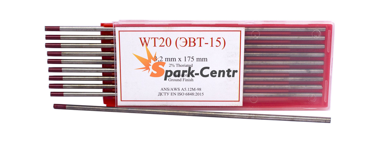 Вольфрамовый электрод Ø3,2 мм красный WT-20 (оксид тория) - Купить в ...