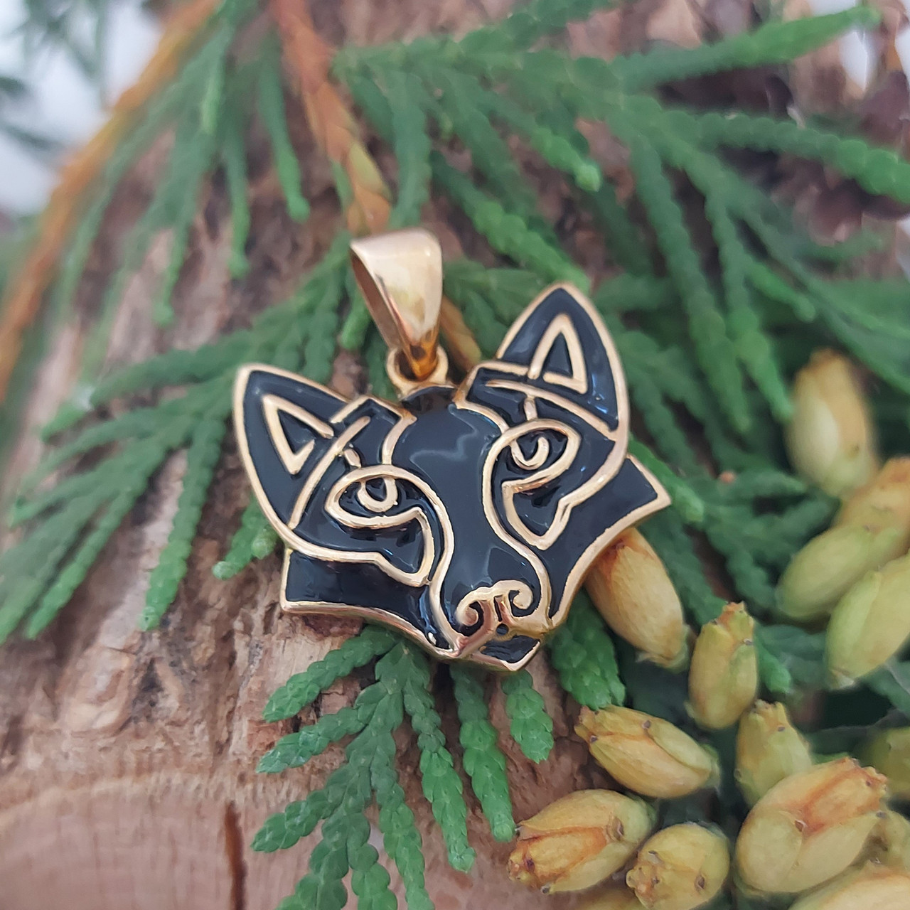 Лисичка, Лисиця, Лис, кулон амулет у слов'яно-скандинавському стилі