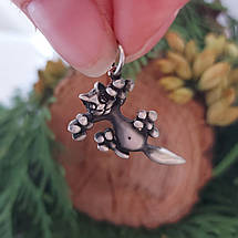 Кіт лапи, котик із лапками, котик у польоті, Кулон, підвіска, фото 3