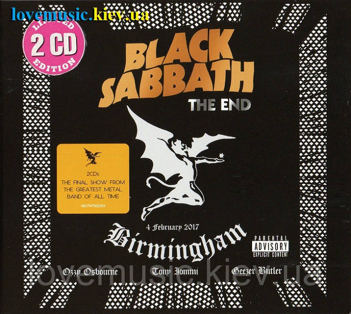 Музичний сд диск BLACK SABBATH The end (2017) Deluxe edition (audio cd)