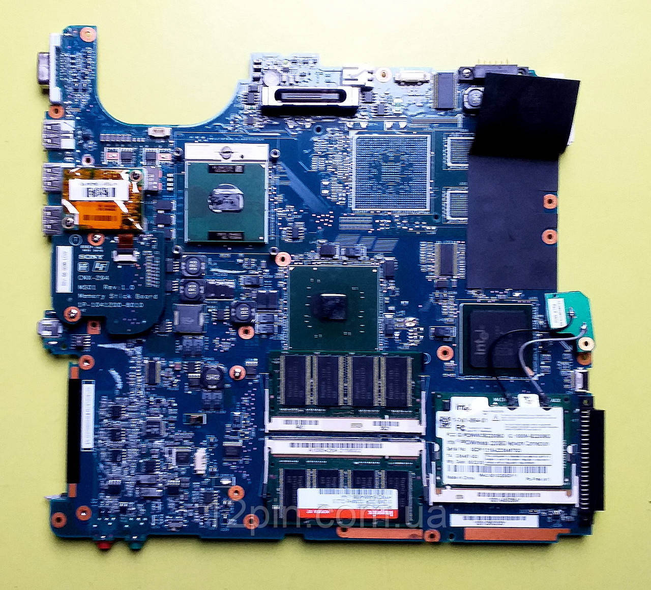 Материнська плата + процесор + пам'ять Sony Vaio VGN-FS540P б.у. оригінал., фото 1