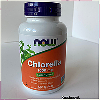 Now Chlorella Хлорелла, 1000 мг, 120 таблеток