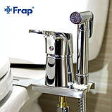 Гігієнічний душ Frap F1250-2 з кріпленням під унітаз, хром, фото 3
