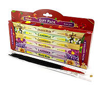 Благовония Gift Pack Tulasi 6уп*8шт=48шт. Подарочный набор аромапалочек 6 видов (34363)