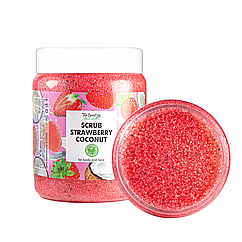 Скраб для обличчя та тіла Top Beauty Strawberry Coconut з ароматом полуниці та кокосовим маслом 250мл