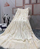 Плед норка колір молочний, євророзмір 200*220