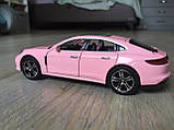 Модель автомобіля Porsche Panamera масштаб: 1:32. Іграшкова машина Порш Панамера рожевого кольору, фото 8