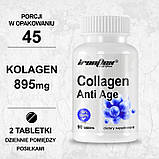 Колаген IronFlex COLLAGEN Anti Age  + Hyaluronic  90 таблеток, фото 3
