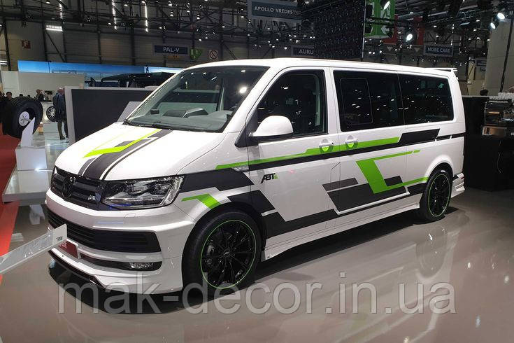 Вінілові наклейки на авто  " Смуги для мікроавтобусів "  490х98 см 2 сторони+зад+капот