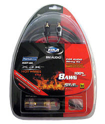Комплект кабелів Boschmann AWT-8K 3000 Вт для підсилювача або сабвуфера