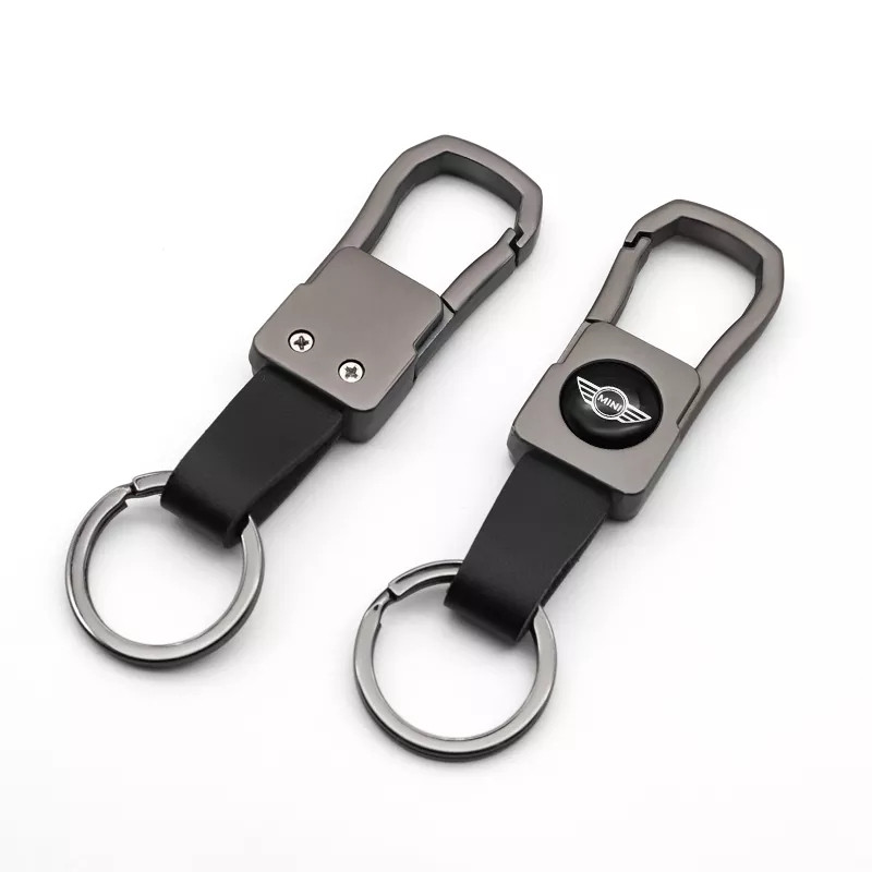 Брелок Mini Cooper з карабіном, брелок металевий Міні Купер, фото 1