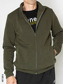 8138-6 Батник чоловічий на блискавці трьохнитка на флісі норма (5 од: 48,50,52,54,56)