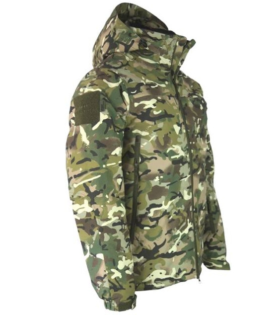 Водонепроникна куртка з капюшоном Kombat Tactical матеріал Kom-Tex (Мультикам) S