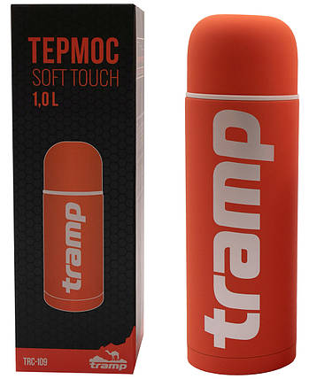 Термос Tramp Soft Touch 1 л Помаранчевий (TRC-109-orange), фото 1