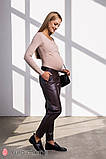 Штани з екошкіри на замші для вагітних Tanita TR-32.023, шоколад, фото 2