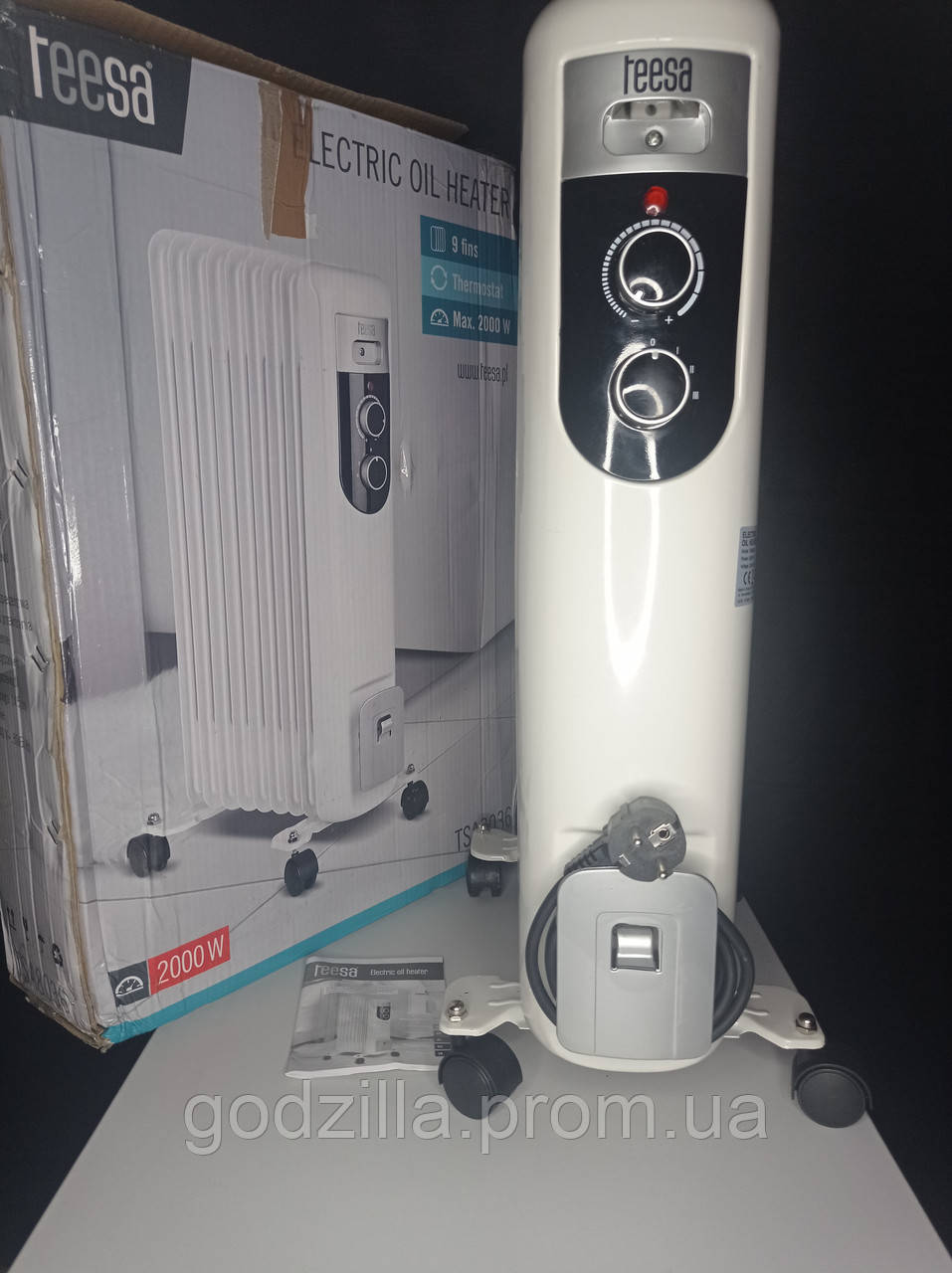 Масляний обігрівач Teesa 2000W 9 ребер, фото 1