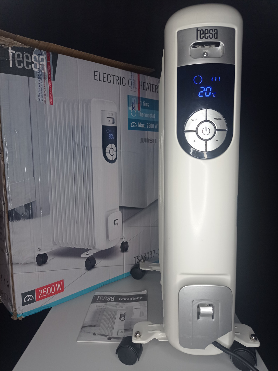 Масляний обігрівач Teesa 2500W 11 ребер LCD дисплей