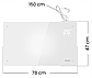 Обігрівач конвектор Cronos Heaters ПАНЕЛЬ КОНВЕКТОРНА БІЛА СКЛО GPH-20D 2000 Вт біла, фото 3
