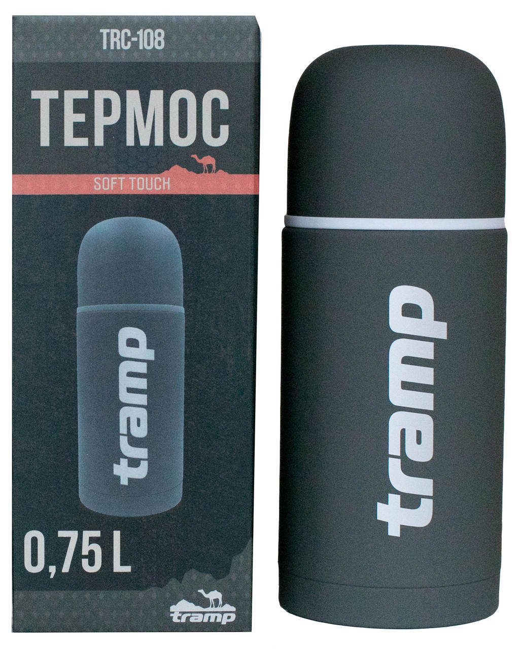 Питний термос Tramp Soft Touch UTRC-108, 750 мл (Grey)