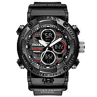 Наручные часы мужские спортивные армейские и тактические часы с подсветкой Smael 8038 All Black