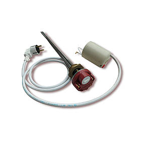 Тэн для алюминиевой батареи 1 дюйм 1000 Вт ліва с регулятором и защитным колпаком