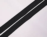 Стрічка ремінна 3,8cм 100м чорна стропа сумочна рюкзачна, фото 5