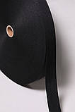 Стрічка ремінна 3,8cм 100м чорна стропа сумочна рюкзачна, фото 7