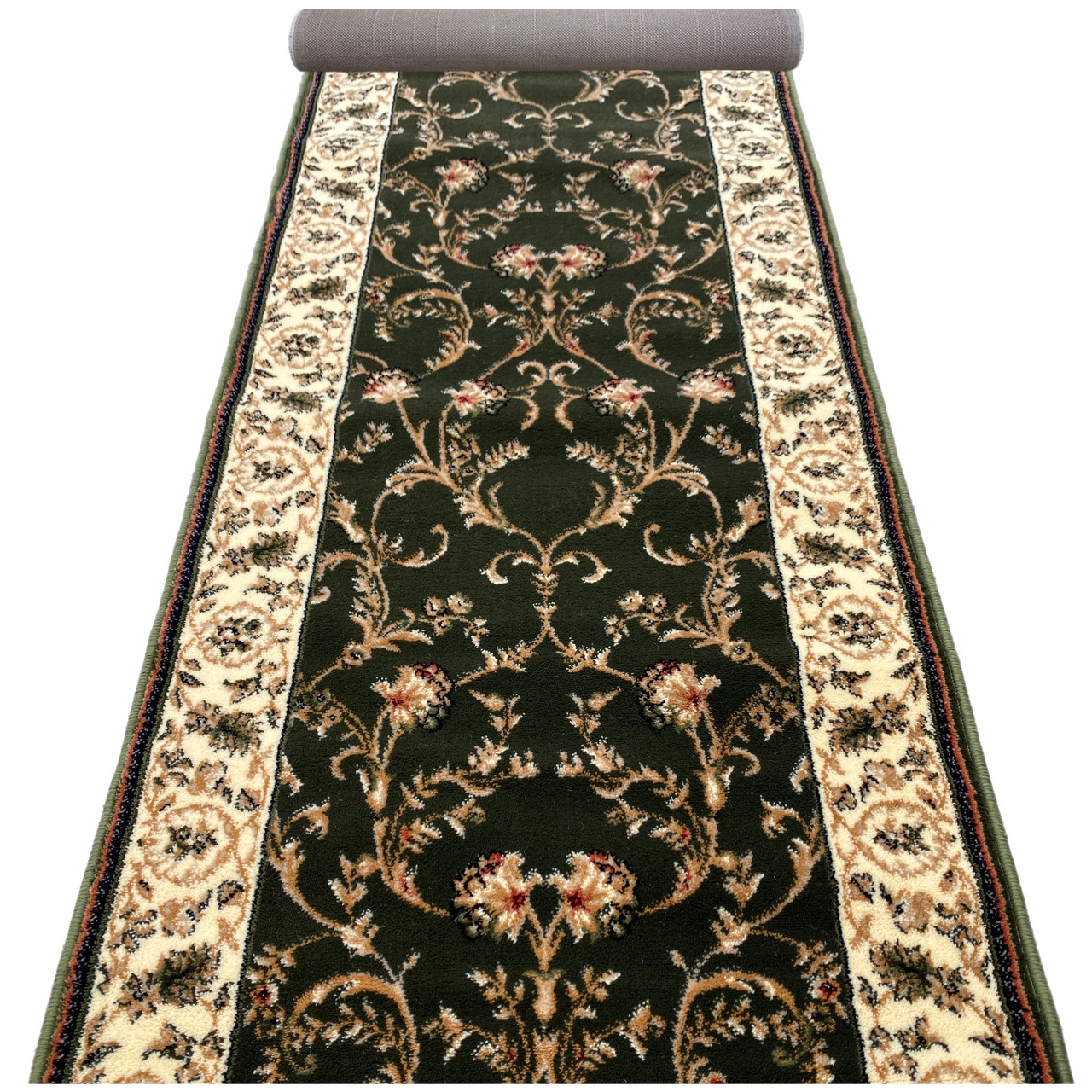 200 см Килимова доріжка Lotos 523/310 на підлогу оливковий, зелений колір.