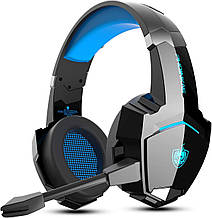 Бездротові навушники Kotion Each G9000 Bluetooth Phoinikas Blue Black Чорно синій
